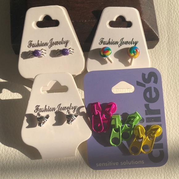 Other - 7 earrings in kid- friendly styles